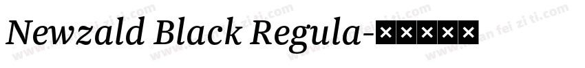 Newzald Black Regula字体转换